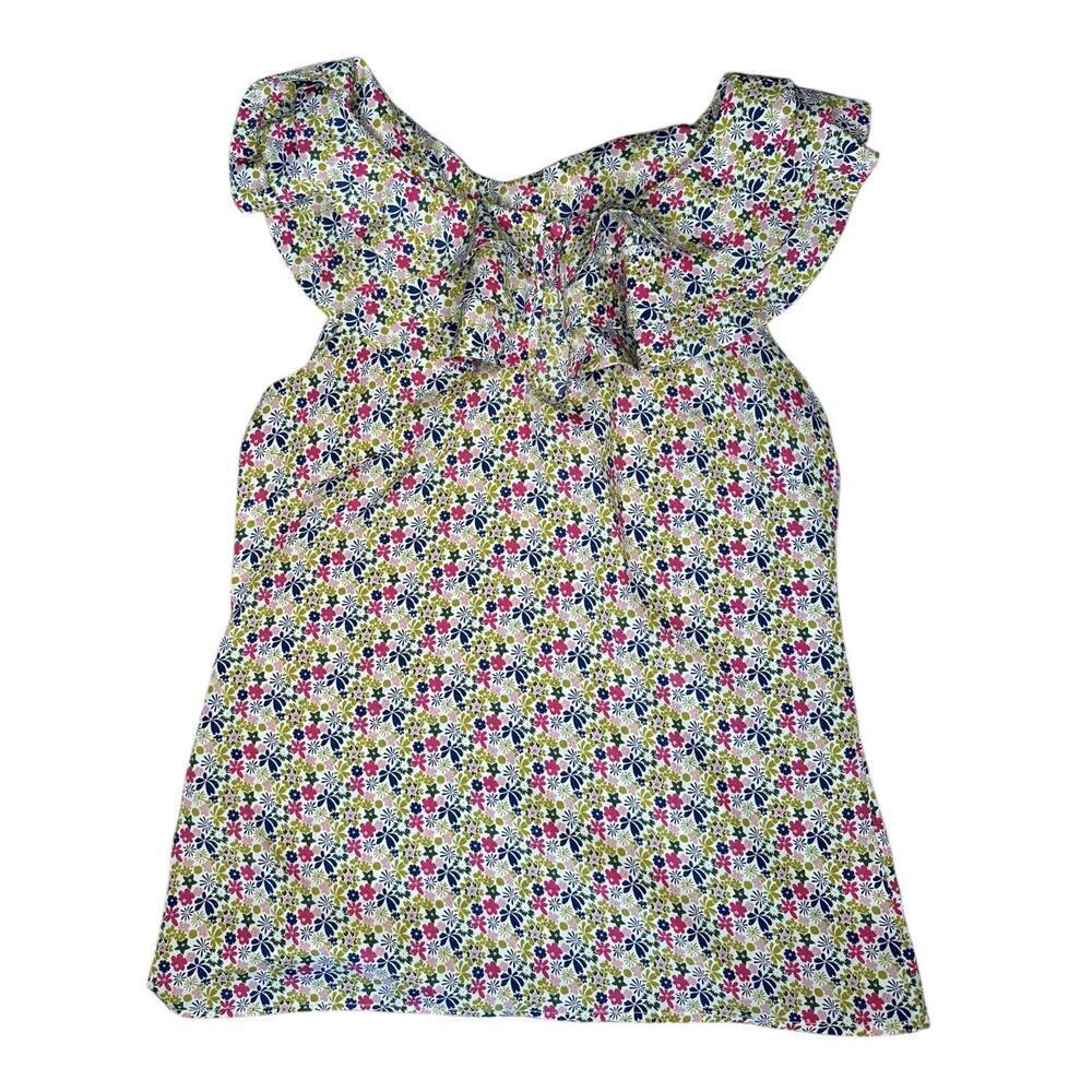 Women’s Liberty of London Target Floral Ruffle Keyhole Neckline Sleeveless XS